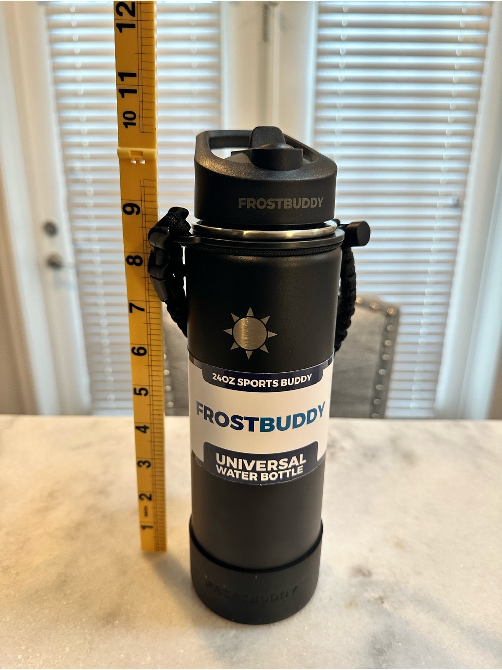 Frost Buddy Black Limited Edition Universal Flip Top 24oz Water Bottle - Picture 6 of 7